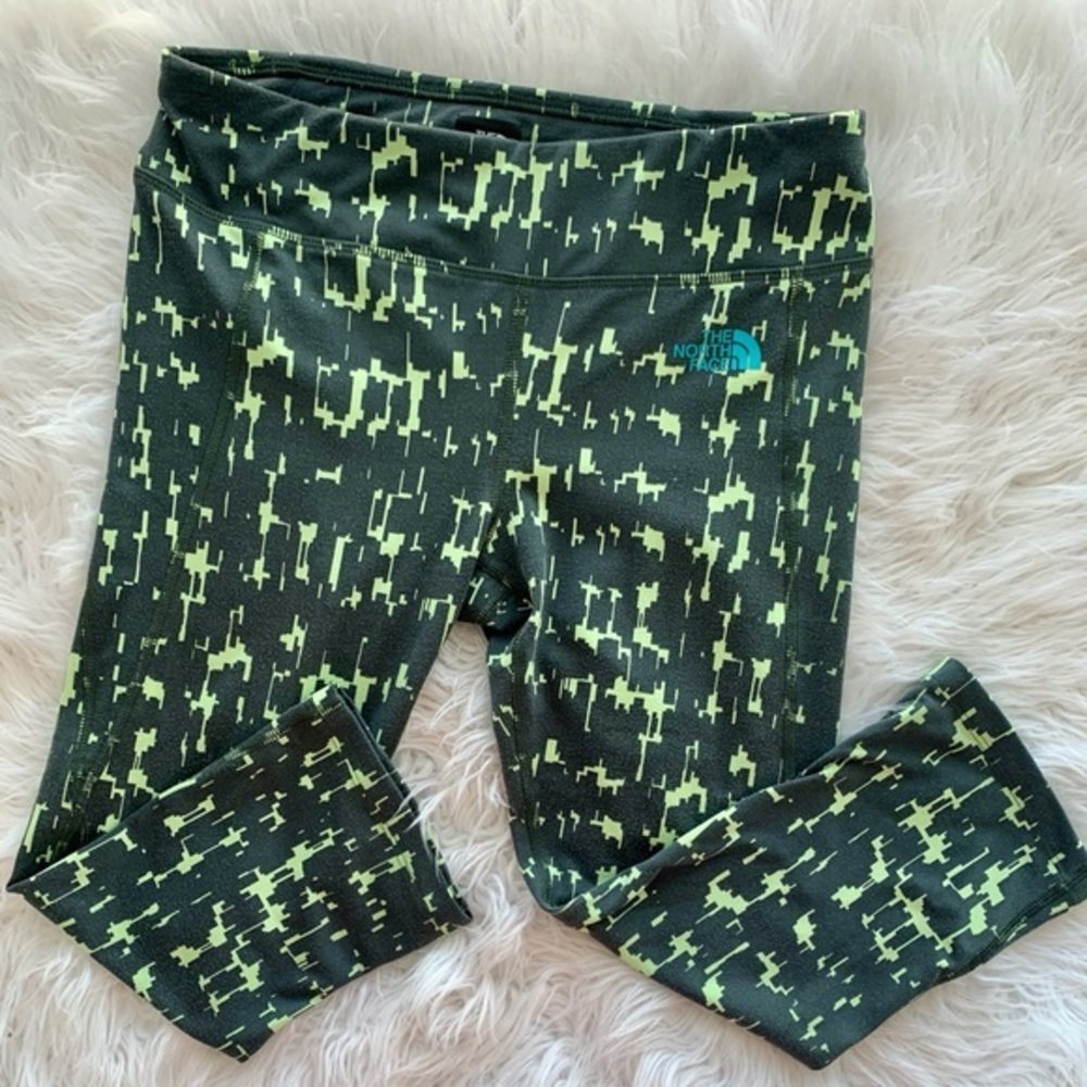 Green Printed The North Face leggings Size…